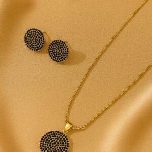 CONJUNTO CRAVEJADA ZIRCÔNIA PRETA