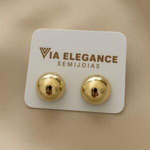 BRINCO BOTÃO DOURADO